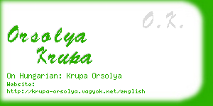 orsolya krupa business card